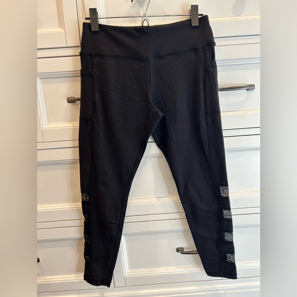 Senita Athletics activewear black mesh cutout legging